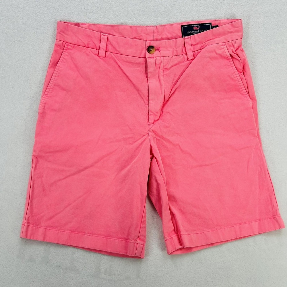 Vineyard Vines Breaker Short Shorts Mens 33 Pink Chino Stretch Casual Summer